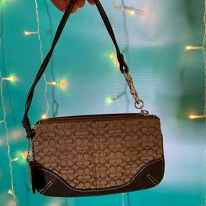 Coach Brown Wristlet